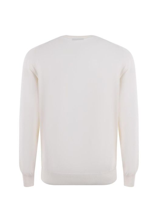 Fay White Sweaters for men