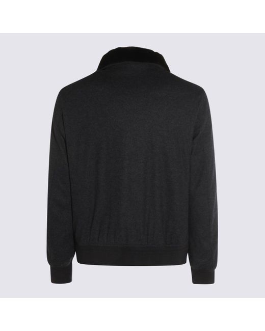 Montecore Black Wool Casual Jacket for men