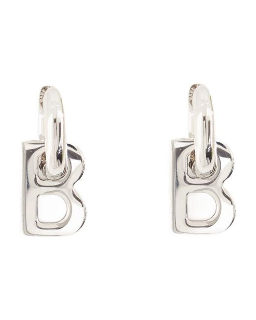 Balenciaga Metallic B Chain Xs Earp Earring