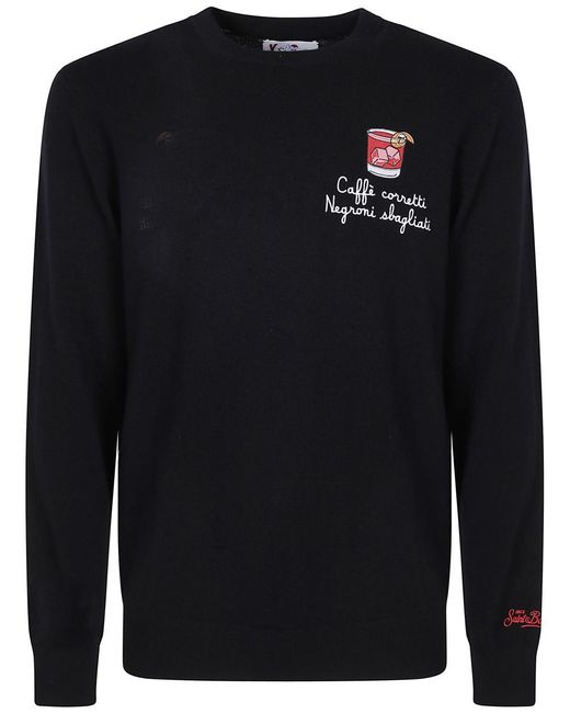 Mc2 Saint Barth Black "Heron Light Embry" Pullover for men