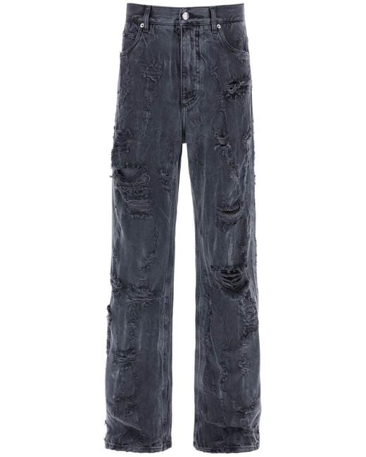 Dolce & Gabbana Blue Destroyed-effect Jeans for men