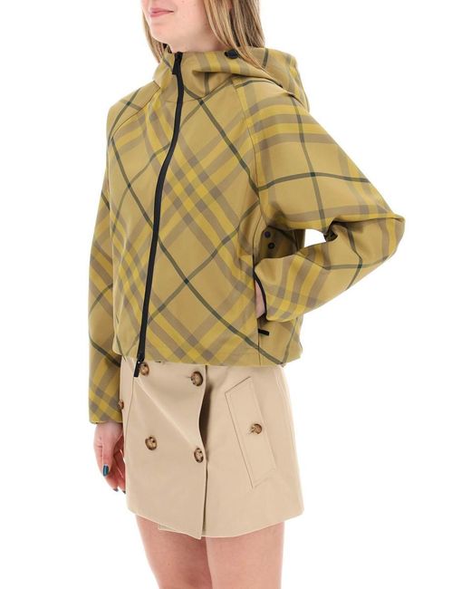 Burberry Green "Cropped Check Jacket"
