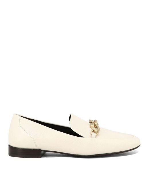 Tory Burch Natural "Jessa" Leather Loafers