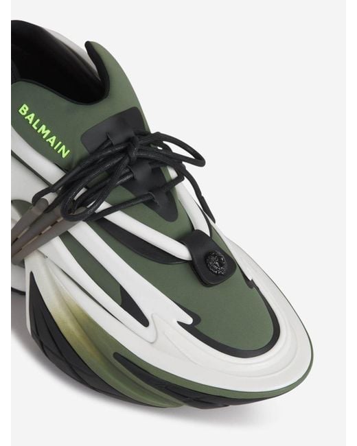 Balmain Green Unicorn Sneakers for men