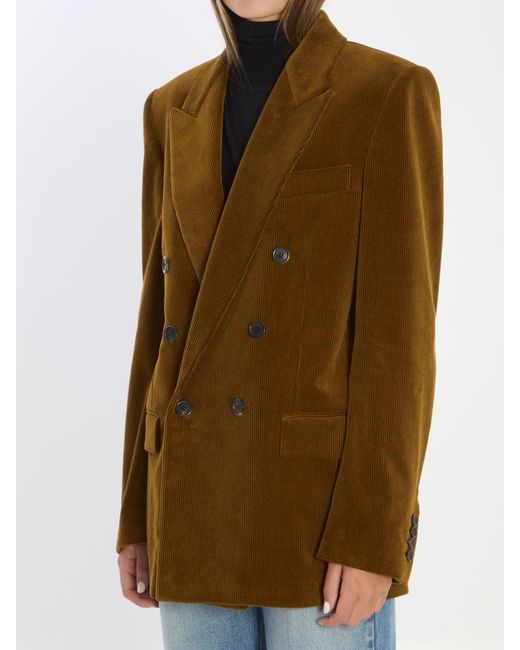 Saint Laurent Brown Corduroy Jacket