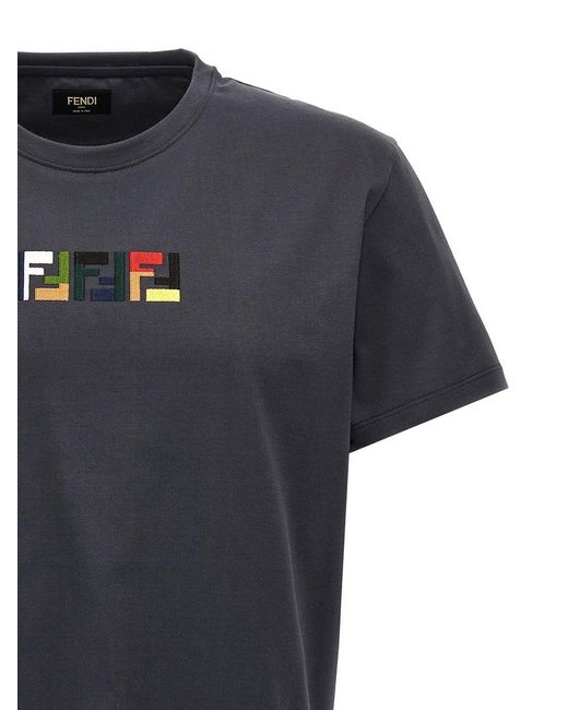 Fendi Black 'triple Ff' T-shirt for men