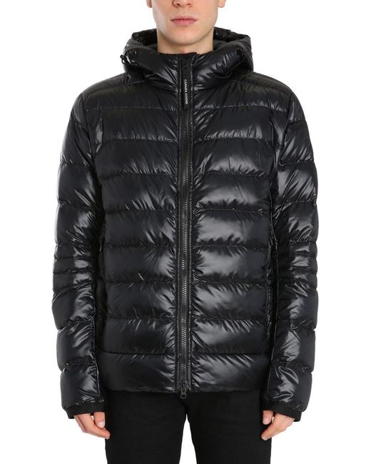 Canada Goose Black Recycled Nylon Hooded Down Puffer Jacket for men