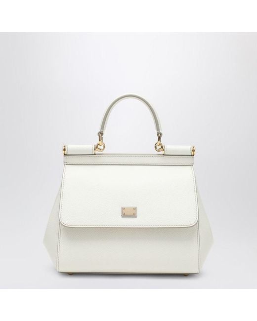Dolce & Gabbana White Medium Sicily Hand Bag