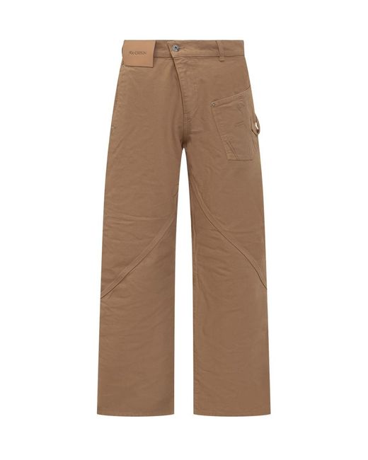 J.W. Anderson Brown Twisted Work Pants for men