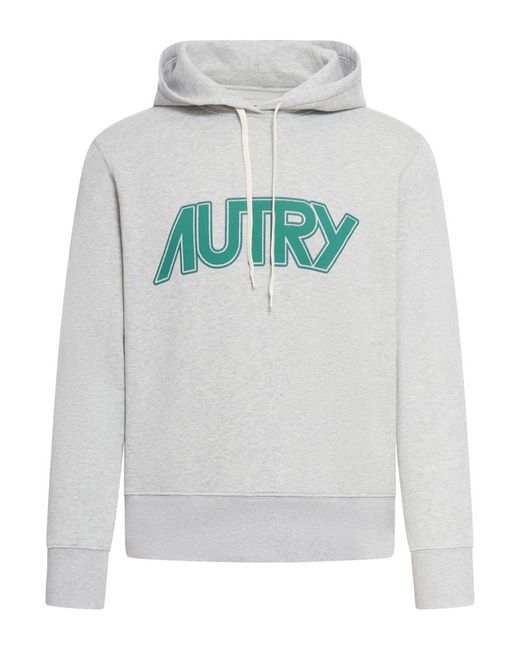 Autry Gray Hoodies Sweatshirt for men