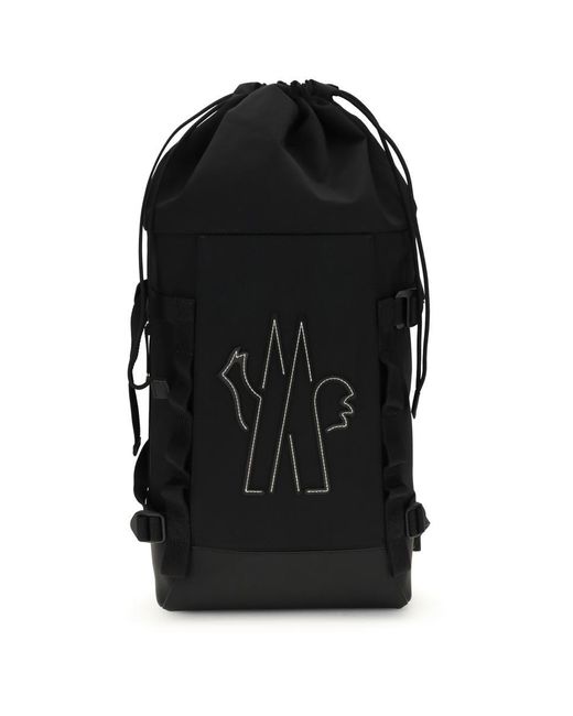 Moncler Black Water Repellent Backpack for men