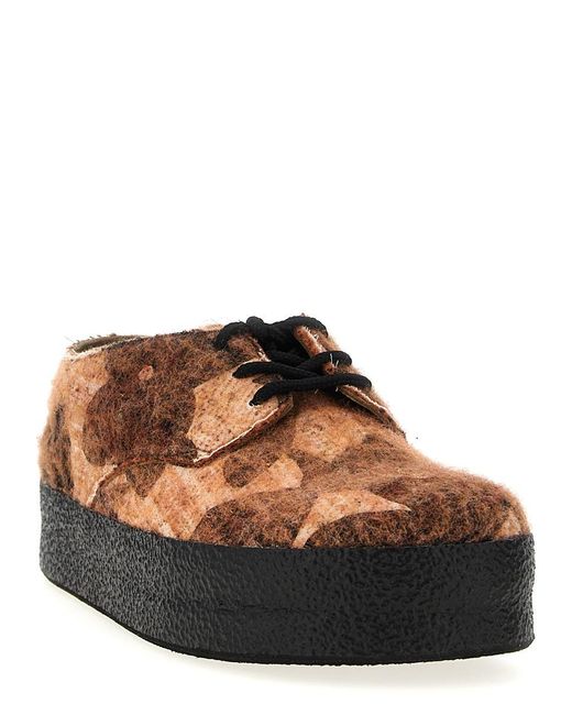 VITELLI Brown 'silk On Doomboh' Lace Up Shoes