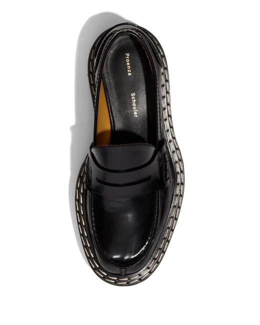 Proenza Schouler Black Lug-sole Leather Loafers