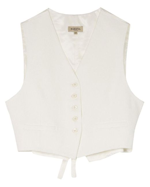 Barena White Vest In The Frizzy Clothing
