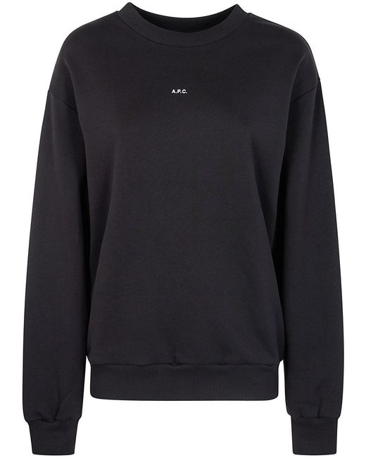 A.P.C. Blue "Boxy Micro Logo Gots" Sweatshirt