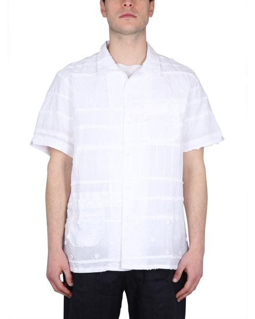 Engineered Garments White Shirt With Embroidery for men