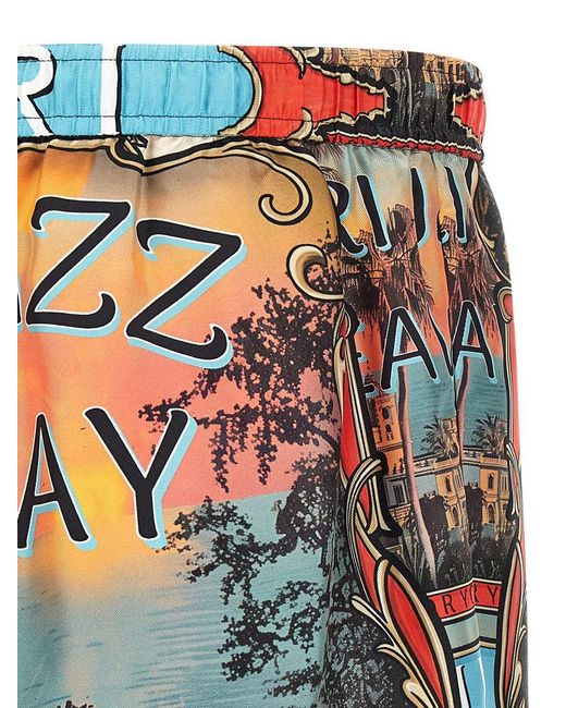 Amiri Blue Jazz Hideaway' Bermuda Shorts for men