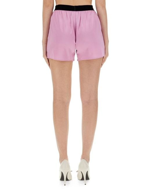 Tom Ford Pink Shorts In Satin