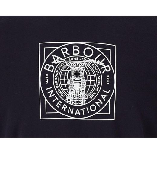 Barbour Black International Miles Tee T-Shirt for men