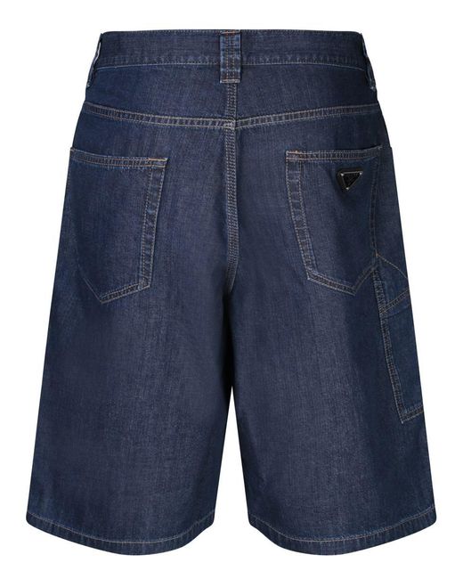 Prada Denim Blue Bermuda Shorts for men