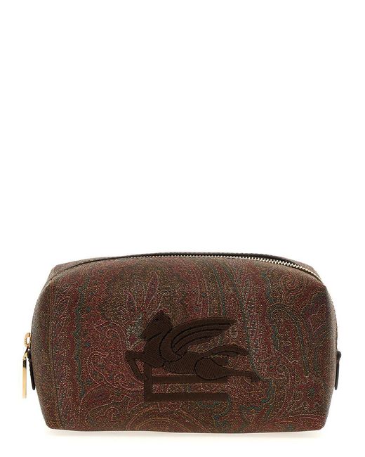 Etro Brown Logo Embroidery Beauty for men