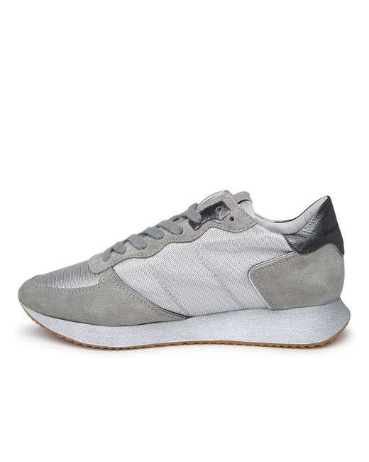 Philippe Model Gray Trpx Lace-up Sneakers