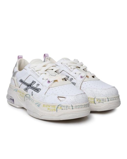 Premiata 'draked' White Leather Sneakers