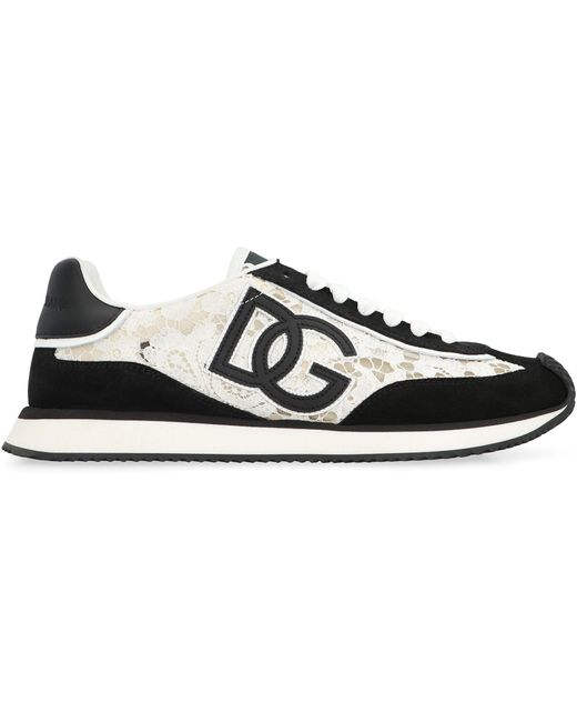 Dolce & Gabbana White Lace Sneakers