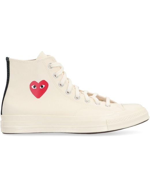 COMME DES GARÇONS PLAY Pink Small Heart Hi Top for men