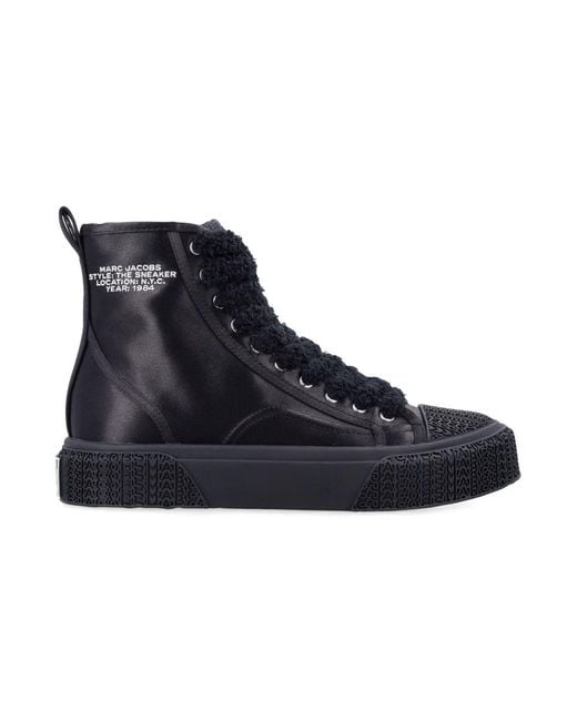 Marc Jacobs Blue The High Top Satin Sneakers