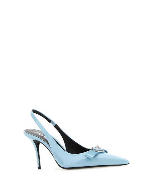Versace Blue Heeled Shoes