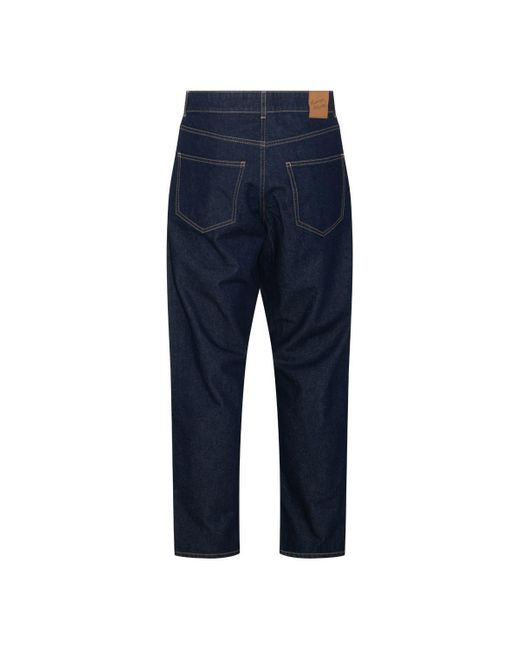 Maison Kitsuné Blue Indigo Denim Jeans for men