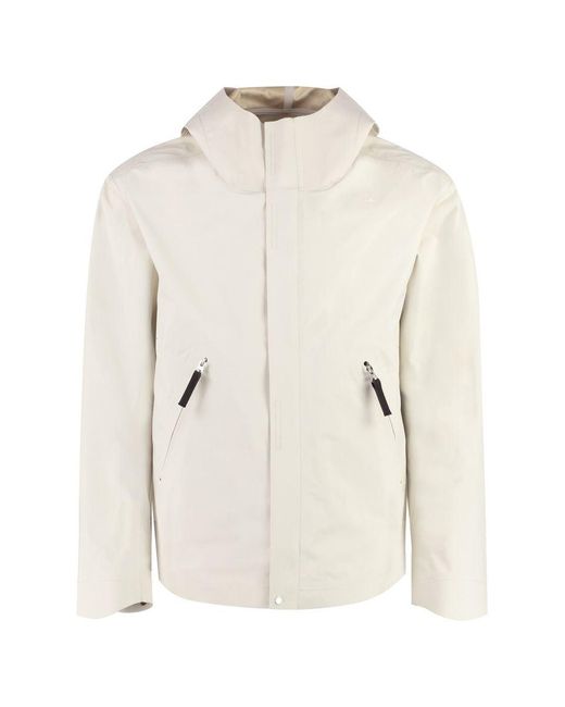 Stone Island Natural Technical Fabric Hooded Jacket for men