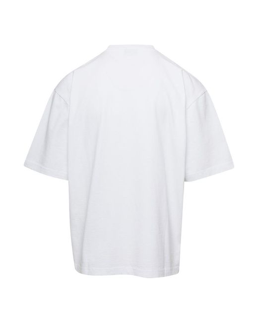 Jacquemus White Le Cuadrado Graphic-print Cotton-jersey T-shirt for men