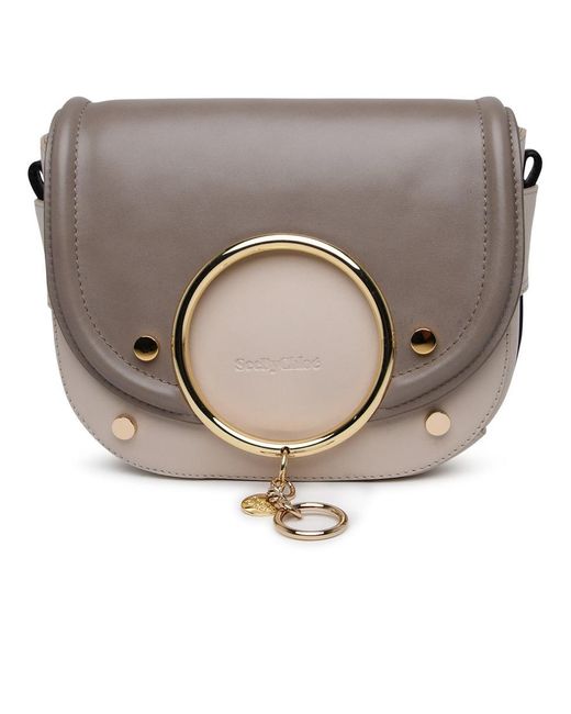 See By Chloé Gray Leather Mara Shoulder Bag
