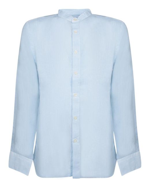 120% Lino Blue Shirts for men