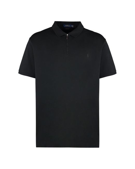 Polo Ralph Lauren Black Stretch Cotton Piqué Polo Shirt for men