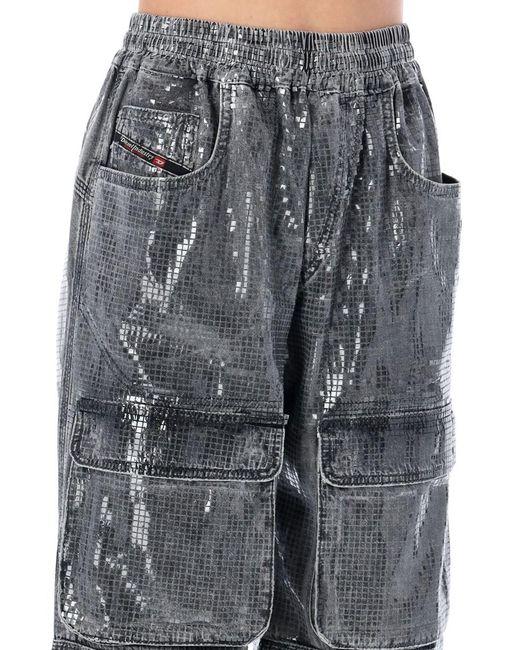 DIESEL Gray D-mirt Cargo Jeans