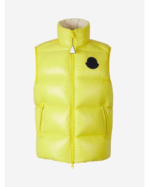 Moncler Yellow Technical Padded Vest for men