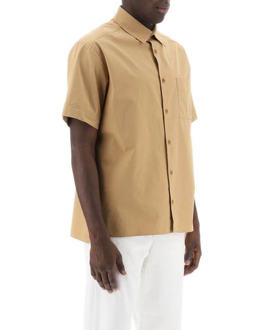 A.P.C. Natural Ross Short Sleeved Shirt for men