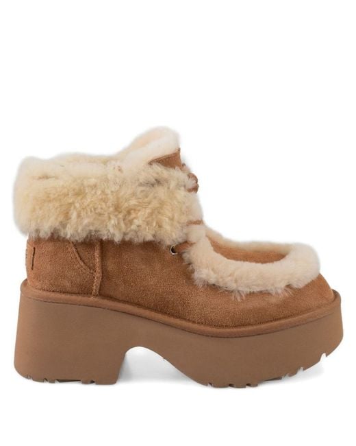 Ugg Brown Esmee Lace Up Boots