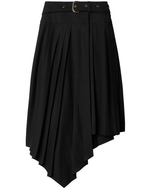 Off-White c/o Virgil Abloh Black Pleated Midi Skirt
