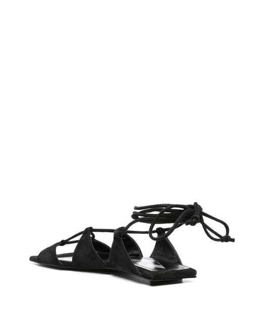 The Attico Black Renee Suede Sandals