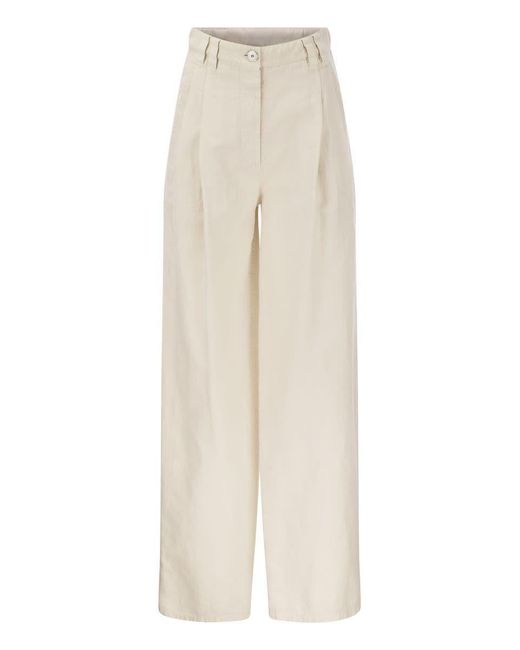 Brunello Cucinelli White Relaxed Trousers