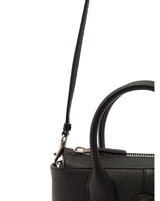 Tod's Black Di Smooth Leather Tote Bag