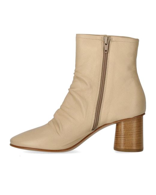 Elena Iachi Natural Charme Ecrú Heeled Ankle Boot