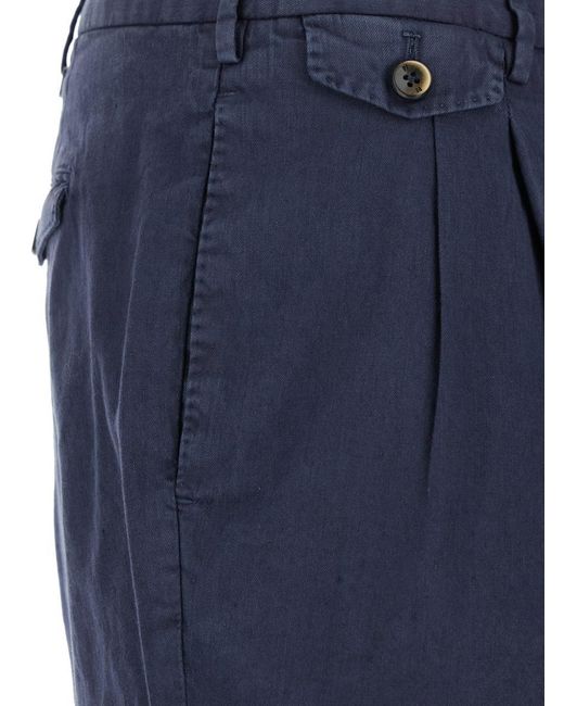 PT Torino Blue Bermuda With Pence And Side Pocket With Flap for men