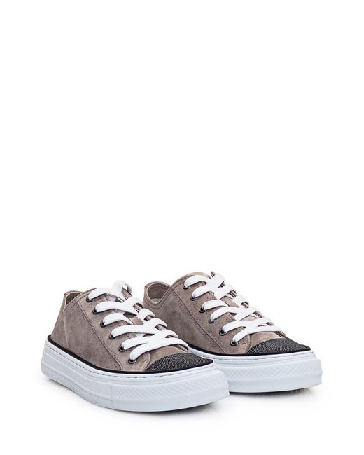 Brunello Cucinelli White Leather Sneaker