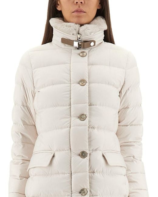 Moorer White Vetiver-S3" Padded Jacket
