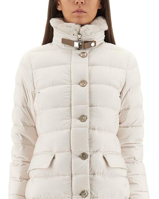 Moorer White Vetiver-S3" Padded Jacket